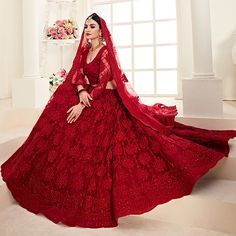 Orang India, Dori Embroidery, Baju Kahwin, Red Lehenga Choli, Red Bridal Dress, Bridal Lehenga Designs, Latest Bridal Lehenga, Red Wedding Dress, Nikkah Dress