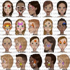 Face Painting For Boys, Menue Design, Face Template, Face Painting Easy, Kids Face Paint, Word Board, Board Designs, Painting Words, Painting Easy