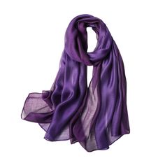 PRICES MAY VARY. 【Material】Made of 20% polyester and 80% viscos. High quality, close to skin and breathable, soft and smooth as satin, healthy and eco-friendly without pollution or peculiar smell. 【Size Up】75* 28 inches(190X70cm), extra long and Large scarves in current markets. The perfect length for wear can protect your skin against sun exposure with our scarves. Can be worn long, infinity, hijab, knotted ,twisted, wrapped or doubled around neck, shoulders and head. 【Multiple Use】We can use i Purple Gradient, Chiffon Shawl, Cooling Scarf, Elegant Scarves, Reversible Scarf, Purple Scarves, Circle Scarf, Knit Infinity Scarf, Large Scarf