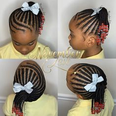 S Braids, Kids Braids With Beads, November Love, Braids And Beads, Toddler Braids, Kids Style Hair