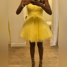 Both Dresses Are In Good Condition. I Only Wore The Short One Once And I Wore The Long One Twice. 2 Colours, Prom Dresses, Size 2, Prom, Womens Dresses, Yellow, Dresses, Women Shopping, How To Wear