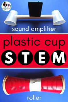 Plastic Cups Design, Stem Activities For Kids, Stem Camp, Easy Stem, Stem Resources, Creative Math, Sound Amplifier