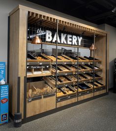 the bakery is stocked with bread and pastries