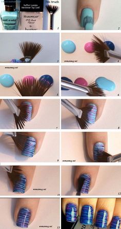 Super Nail Design Idea – DIY Diy Nail Art Tutorial, Nailart Tutorial, Art Beginners, Nail Art Stripes, Nail Art Designs Summer, Nail Art Designs Diy, Striped Nails, Simple Nail Art Designs, Super Nails