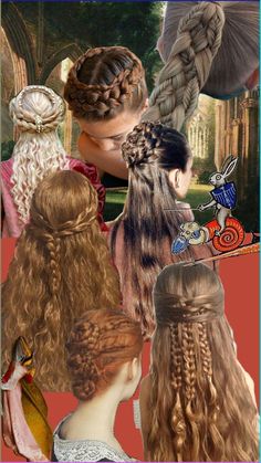 #weirdieval #medieval #hair 1500s Hairstyles Woman, Medieval Hairstyles Women, Medieval Braids Tutorial, Medieval Princess Hair, Medieval Wedding Hair, Medieval Braided Hairstyles, Face Claims Medieval, 1970s Medieval Revival, Rennaisance Hairstyle