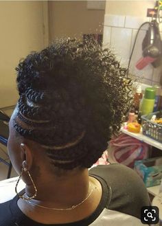 Updo Braids For Black Hair, Natural Updo Hairstyles, Side Bob, Braided Mohawk, Corn Rows, Natural Updo, Short Hair Designs