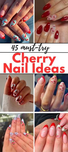 Cherry nail designs are all about fun and style! Whether you’re into cherry nails acrylic for a bold statement or cherry nails short for a no-fuss look, there’s something for everyone. Cherry nail art is perfect for expressing your personality, and cherry nails square add a modern, sharp finish. Cherry nails French tip bring elegance to your nails, while cherry nails almond give a sleek, elongated effect. Discover your favorite cherry nail ideas for the season! Cherry Nails, Nail Pops, Fresh Cherries, Gel Nail Designs, Minimalist Nails, Trendy Nails, Almond Nails, French Nails, Simple Nails