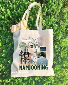 Proof Bts, Tote Bag Design Ideas, Bag Design Ideas, Diy Tote Bag Design, Anime Tote Bag, Handpainted Tote Bags, Bts Proof, Totes Ideas, Bts Clothing