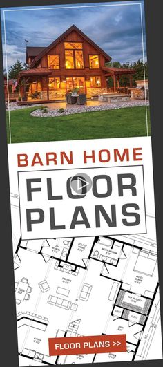 the cover of barn home floor plans