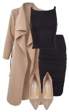 Fashion Style Combination - A blend of navy blue shell blouse and pencil skirt, with a beautiful beige trench coat, and beautiful pumps. Skirt Diy, Mode Inspiration, Work Fashion, Look Fashion, Passion For Fashion, Classy Outfits, Chic Outfits, Stylish Outfits, Winter Fashion