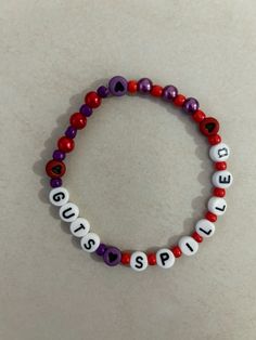 Olivia Rodrigo’s album “GUTS (spilled)” inspired beaded bracelet. Guts Spilled, Tour Outfits, Concert Outfits