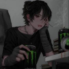 Anime Grunge Hairstyle, Anime Pfp, Monster Energy, Hello Friend, Anime Boy, Energy, Anime