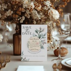 a table set with place cards, wine glasses and gold cutleryware for an elegant wedding