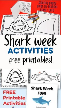 shark week activities and free printables for kids