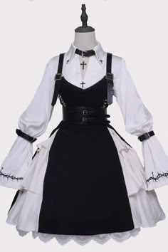 Black Stockholm Lover Gothic Lolita Jsk Dress – LolitaInside Really Cute Outfits, Fancy Outfits, Kawaii Clothes, Lolita Dress, Gothic Lolita, Character Outfits, Lolita Fashion, Jumper Dress, Full Set