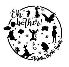 the phrase oh brother is written in black on a white background with silhouettes of children