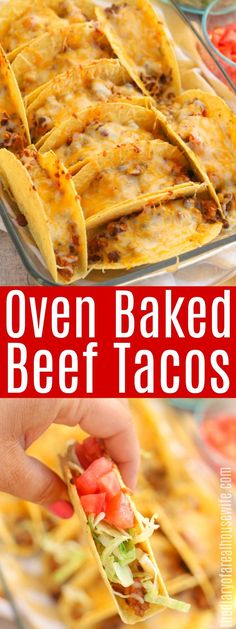 this oven baked beef tacos is the perfect appetizer to serve at any party