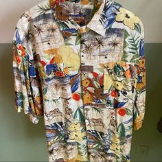 Vintage Tropical Print Shirt- Like New. This Was My Gift In A White Elephant Gift Exchange And I Have Never Worn It. I’m A Medium To Large And Although There Is No Apparent Size Tag, It’s At Least An Xl And Probably More Like An Xxl. I Will Be Glad To Send Measurements If Needed. Rayon/Linen Blend White Elephant Gift Exchange, Tropical Print Shirt, Tropical Shirt, White Elephant Gifts Exchange, White Elephant Gift, Vintage Tropical, My Gift, Tropical Shirts, West Indies