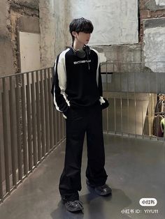 Y2k Asian Outfits, Douyin Men Fashion, Dance Practice Outfits Men, Aether Outfit, Acubi Outfits Men, Black Mask Outfit, Acubi Boy, Korean Male Fashion, Douyin Fashion