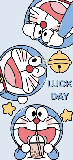 an image of cartoon characters with the caption lucky cat and lucky dog on them