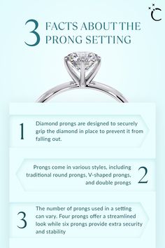 Did you know prong settings aren't just beautiful, but practical too? From the clean look of the four prong setting to the security that the six prong setting provides, here are 3 fun facts you need to know!✨ Kalyan Jewellers, Online Gold Jewellery, Jewellery Store, Buying Diamonds, Diamonds And Gold, Bespoke Jewellery, Jewelry Online Shopping, Online Jewelry Store, Gold Jewellery