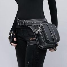 Steampunk Waist Bag, Thigh Bag, Mode Steampunk, Banana Bag, Leg Bag, Rock Punk, Unique Bags, Mobile Phone Bag, Hip Bag