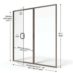 the measurements for a sliding glass door