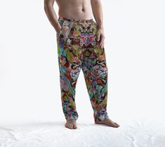 You will never again need to sacrifice comfort for style! Our custom made peach-skin wearable art lounge pants, available in 5 unisex sizes, will have you covered in both departments. Multicolor Relaxed Fit Sweatpants, Art Lounge, Never Again, Lounge Pants, Wearable Art, Pajama Pants, Custom Made, Lounge, Skin