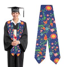 Be unique, expressive and stylish with this eye-catching vibrant custom graduation stole. • Material: 100% polyester, satin finish.• can be customized with your name, school name and your photos.• An ideal gift for anyone who will be graduating.• Size: 71.6 inch in total. Academic Graduation Stole, Customizable Graduation Stole For School, Twilight Graduation, Custom Graduation Stole, Winter Dance, Graduation Stole, Canvas Slip On Shoes, Baby Boots, Polyester Satin