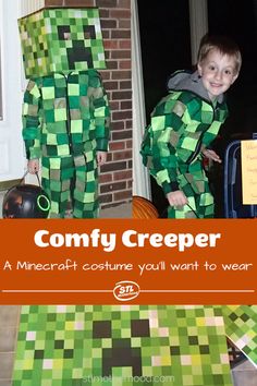 two children dressed up as creeper and minecraft costume you'll want to wear