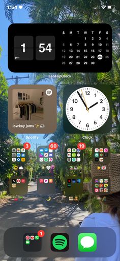 an image of a cell phone screen with the time on it and various icons displayed