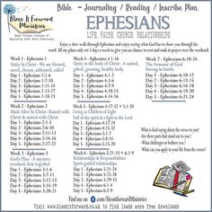 an image of the bible's ephesians for children to learn how to read