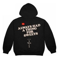 Travis Scott Cactus Jack x Mcdonald CJMD-HS70-L Cactus Jack Clothing, Graphic Hoodies Street Style, Cactus Jack Mcdonalds, Utopia Merch, Cactus Jack Hoodie, Travis Scott Clothing, Mcdonalds Apple Pie, Travis Scott Hoodie, Travis Scott Merch