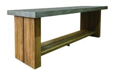 Perpetual Teak Mykonos Bar Table by BD Outdoor Concrete Bar, Outdoor Counter, Seasonal Living, Concrete Furniture, Beautiful Bars, Outdoor Bar Table, Concrete Table, Color Palette Bright, Counter Table