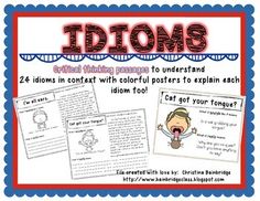 an image of idoms with text and pictures