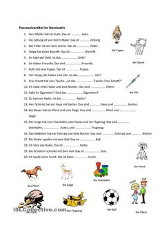 an english worksheet with pictures and words