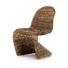 an unusual chair made out of woven material