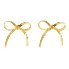 PRICES MAY VARY. GOLD BOW EARRINGS - Elevate your style with our pretty bow stud earrings. Featuring a gorgeous bowknot design and delicate ribbon, they are a must-have accessory for adding a touch of glamour to any look. HYPOALLERGENIC MATERIAL - Made of high quality brass with stunning shiny finish, nickel-free and lead-free hypoallergenic gold bow earrings for women's sensitive ears. Lightweight and comfortable to wear all day. RIBBON BOW EARRINGS - Bow tied ribbons, symbolizing something to Chain Earrings Dangle, Knot Stud Earrings, Knot Studs, Bow Knot, Knot Earrings, Earrings Cute, Bow Earrings, Earrings Statement, Ribbon Bow