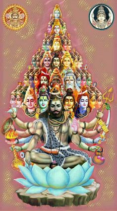 the avatar of lord rama with many avatars surrounding him