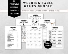 the wedding game bundle with matching games