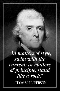 thomas jefferson with the quote in black and white