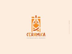 the logo for ceramicaa, an italian restaurant that has been designed to look like