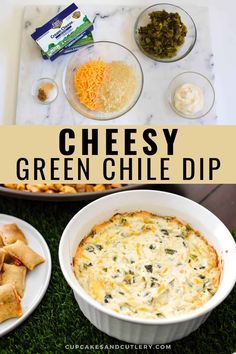 cheesy green chile dip is an easy appetizer that's ready in less than 30 minutes