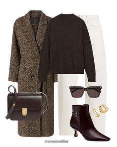 fall outfit ideas, winter outfit ideas, cold weather, old money, dark brown accessories, dark brown bag, booties, chic style, classic style, timeless outfits, what to wear this fall Winter Outfit Ideas Cold, Outfit Ideas Cold Weather, Outfit Ideas Cold, Accessories Dark, Outfit Ideas Winter, Brown Accessories, Timeless Outfits, Winter Outfit Ideas