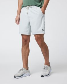 One short for every sport, the Kore Shorts have a classic athletic fit, falling just above the knee with an anywhere and everywhere versatility. Go commando in confidence with the breathable, boxer-brief liner. | Vuori Kore Shorts | Sky Grey | Large Vuori makes premium performance apparel inspired by the active Coastal California lifestyle; an integration of fitness, surf, sport, and art. Breaking down the boundaries of traditional activewear, we are a new perspective on performance apparel. Casual Training Shorts In Recycled Polyester, Sporty Recycled Polyester Workout Shorts, Sporty Relaxed Fit Shorts In Recycled Polyester, Sporty Recycled Polyester Athletic Shorts For Training, Sporty Athletic Shorts In Recycled Polyester, Athleisure Athletic Shorts In Recycled Polyester, Casual Athletic Shorts For Light Sports, Sporty Shorts With Elastic Waistband For Light Sports, Casual Shorts With Built-in Shorts For Light Sports