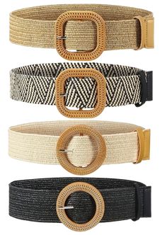 Introducing our woven stretch belts—the perfect blend of comfort and classic style! These versatile belts are designed with both fashion and function in mind, making them an essential accessory for any wardrobe. Crafted from a mix of elastic and plastic materials, these belts offer a snug yet flexible fit that moves with you, ensuring comfort throughout the day. Whether you're dressing up for an occasion or adding a polished touch to your everyday look, these belts provide the ideal finishing to Waist Belt Women, Belt Women, Beautiful Belts, Branded Belts, Stretch Belt, Braided Belt, Woven Belt, Dress Belt, White Belt