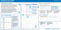 an info sheet with instructions on how to use the element task planner