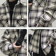 Advbridge Plaid Jackets Men Leisure All-match Loose Korean Style Temperament Tender Stylish Slouchy Normcore Prevalent Advanced Ins Plaid Jacket, Women's Fashion Dresses, Mens Jackets, Korean Fashion, Dress Shoes, Fashion Dresses, Normcore, Plaid, Dresses