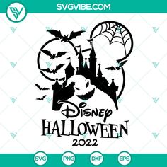 disney halloween svg cut file for silhouettes and cricut designs, including the castle