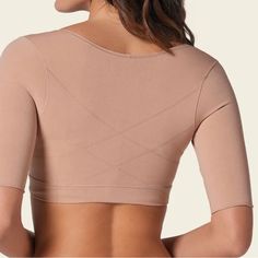 Leonosa - Invisible Upper Arm Shaper Vest In Beige/Nude - Sz: M. Beige Stretch Shapewear Top, Arm Shaper, Above The Knee Shorts, Slim Bodysuit, Vintage Corset, Shapewear Bodysuit, Upper Arms, Women's Shapewear, Body Contouring